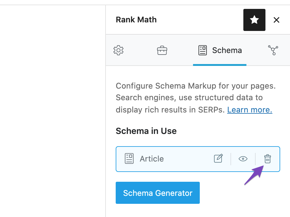 Remove any available Schema