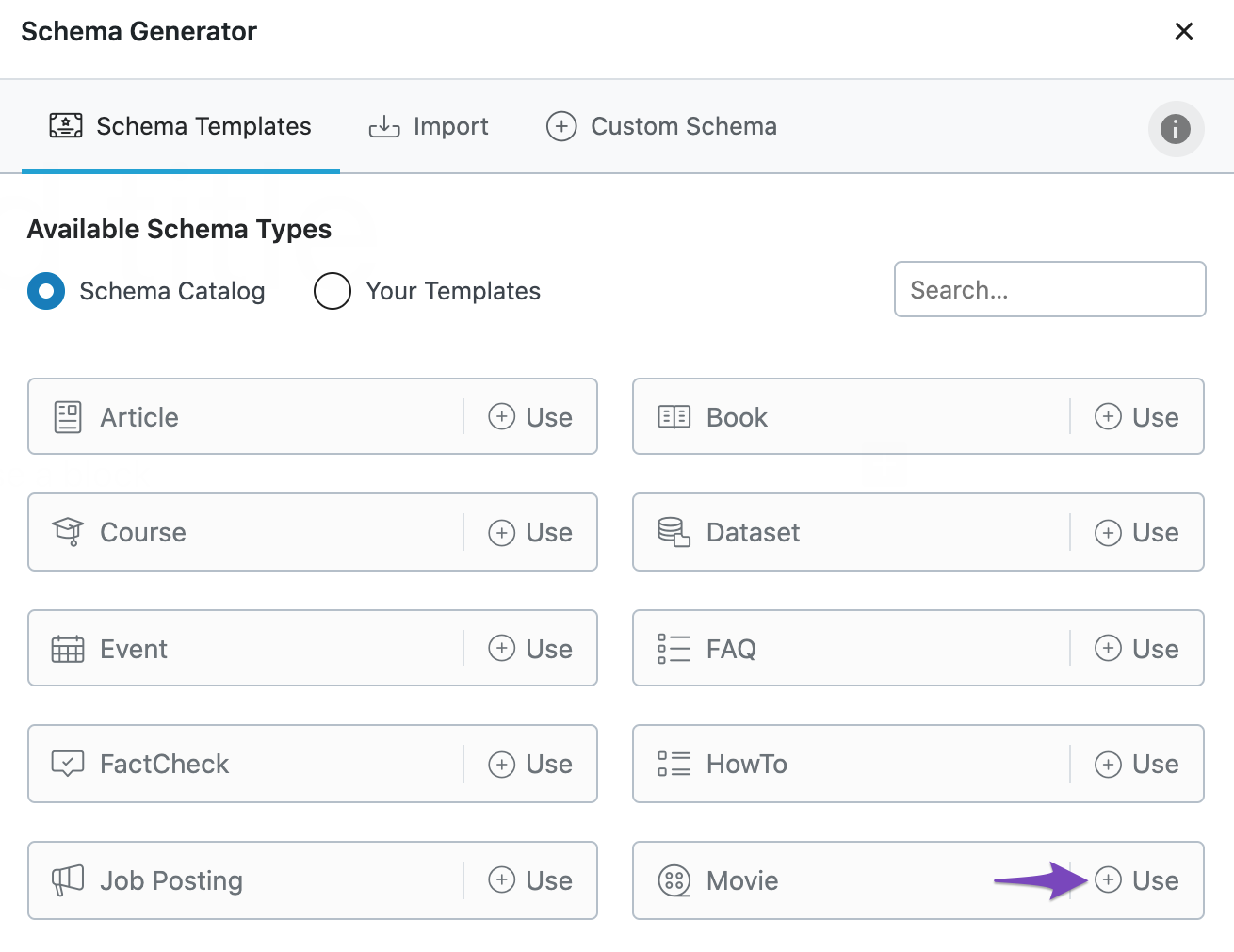 Use Movie Schema type