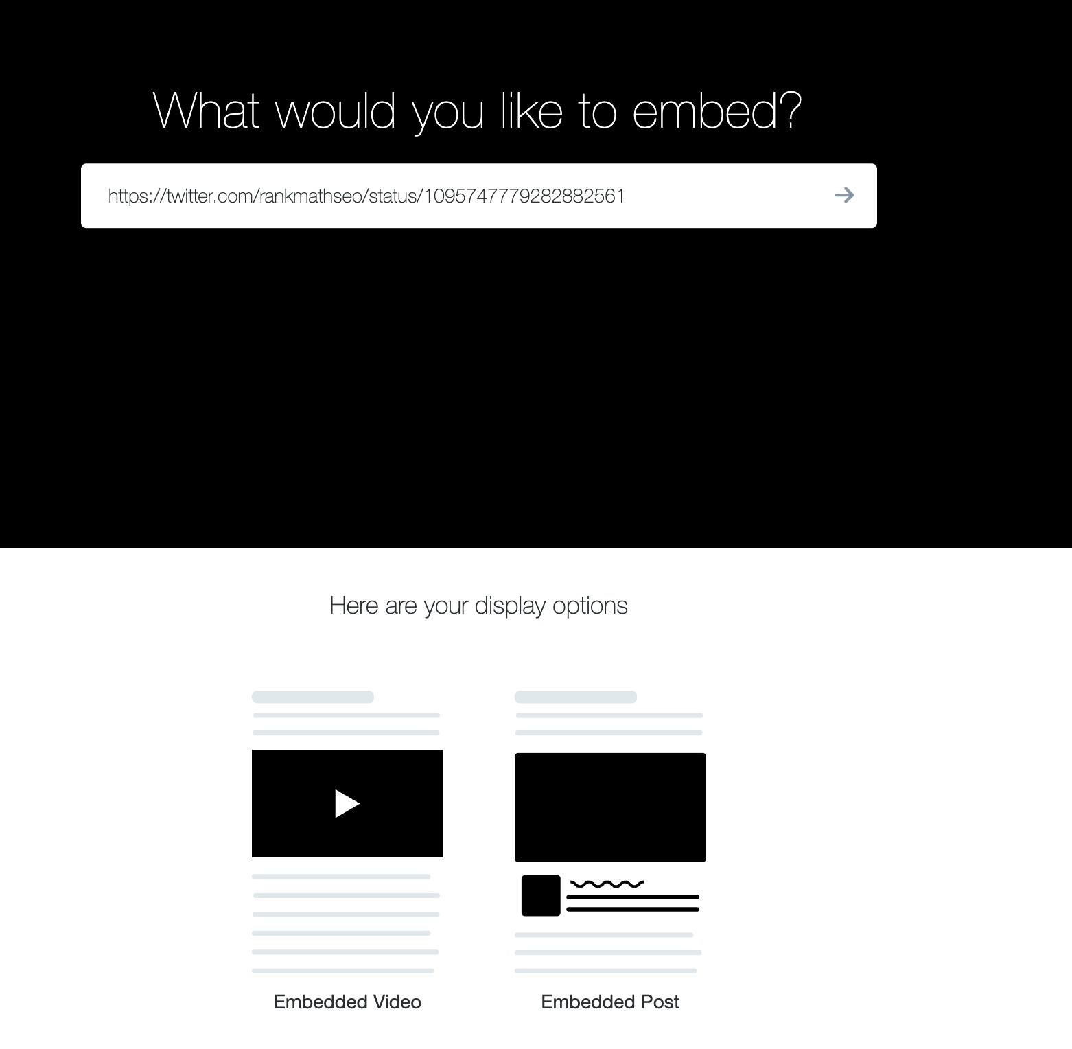 Embed post/video