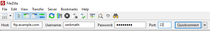 Filezilla Login