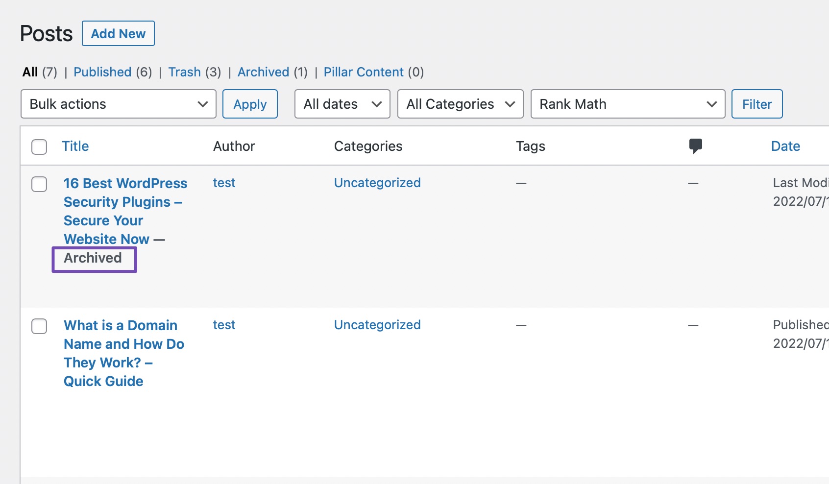 How to Archive WordPress Posts and Pages » Rank Math