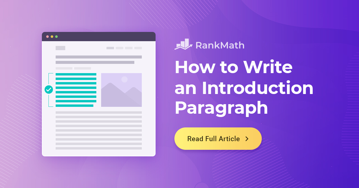 how to start an intro paragraph