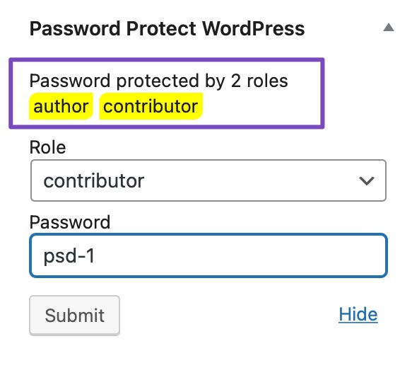 محافظت از رمز عبور توسط نقش های کاربر 