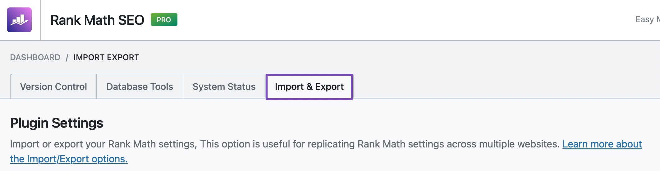 Click on Import & Export tab