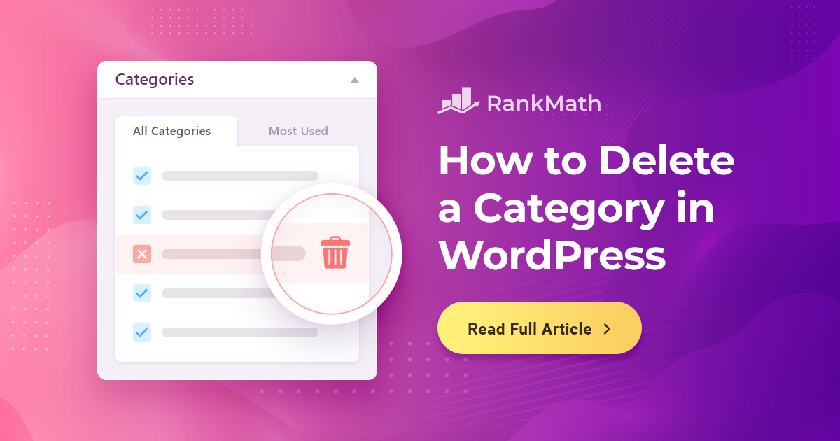 How to Delete a Category in WordPress [3 Easy Methods] » Rank Math