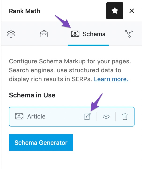 edit Article Schema