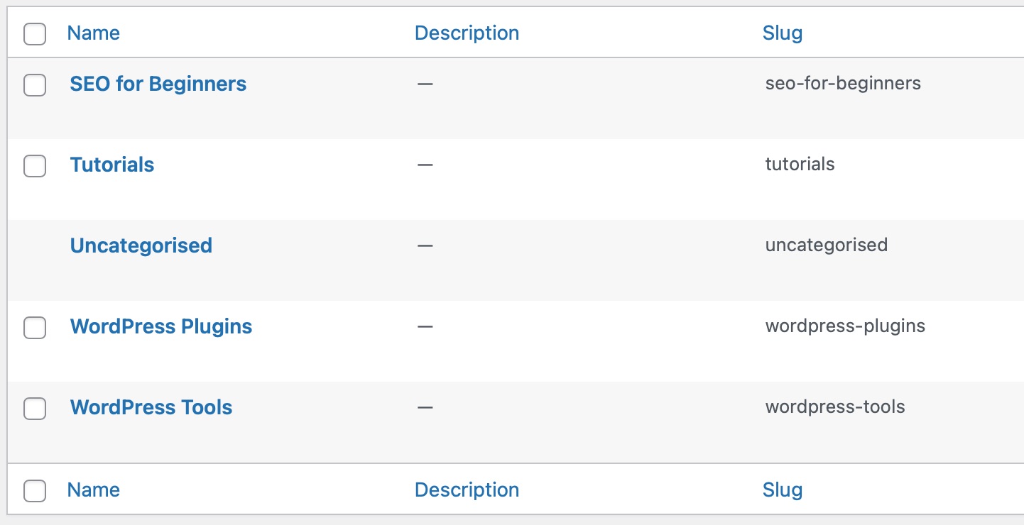 categories example