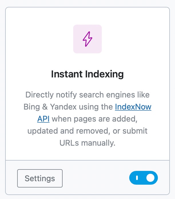 Bing Instant Indexing