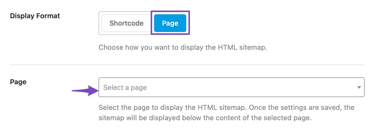 Page option