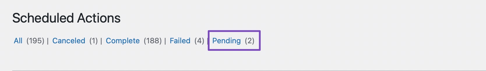 choose pending options