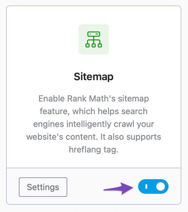 Enable sitemap module