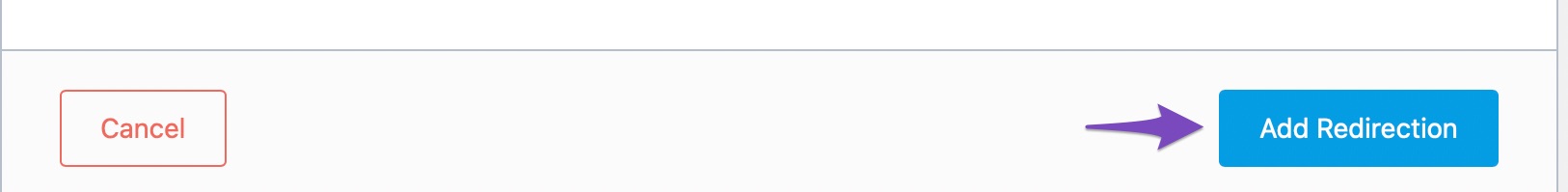 click on Add Redirection button