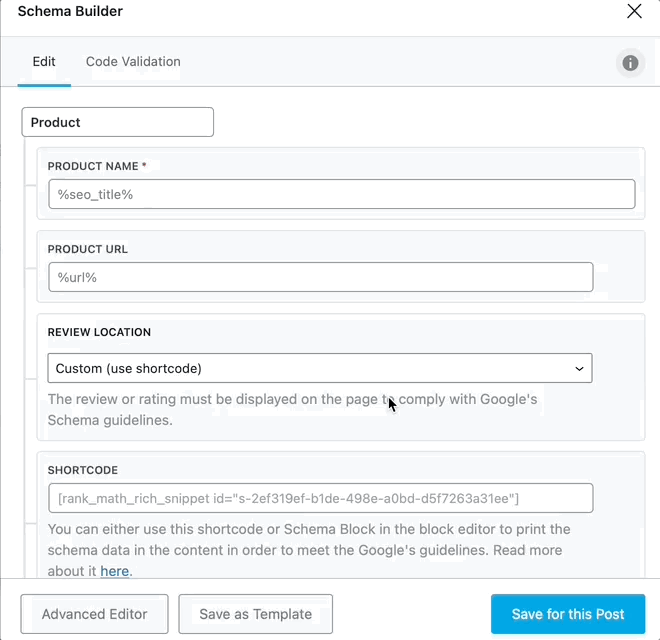 Product Schema Builder