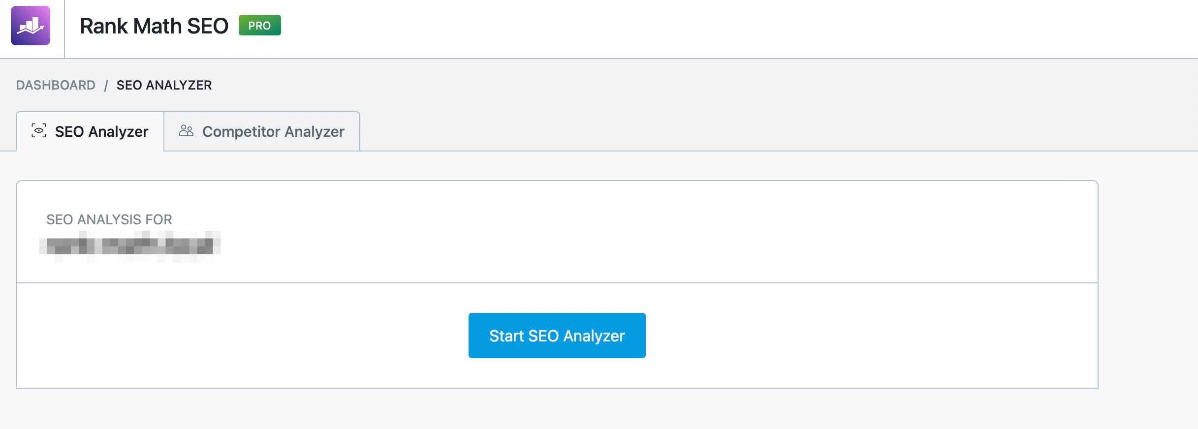 SEO Analyzer dashboard