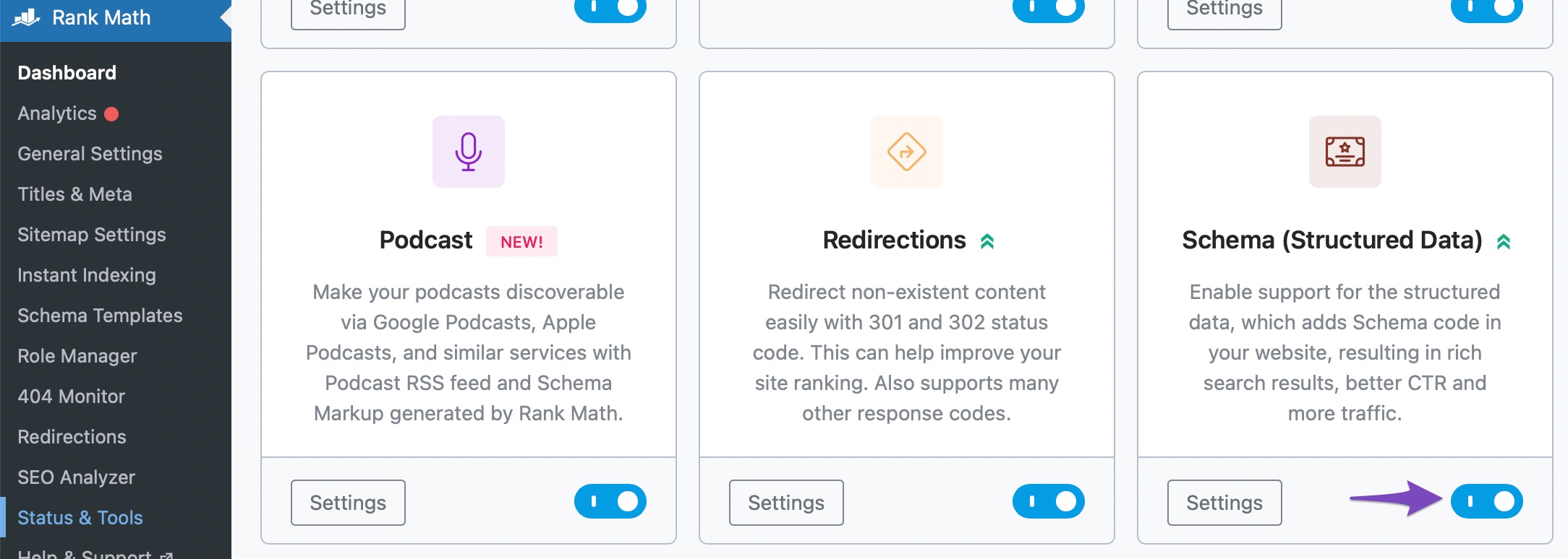 Enable Schema module