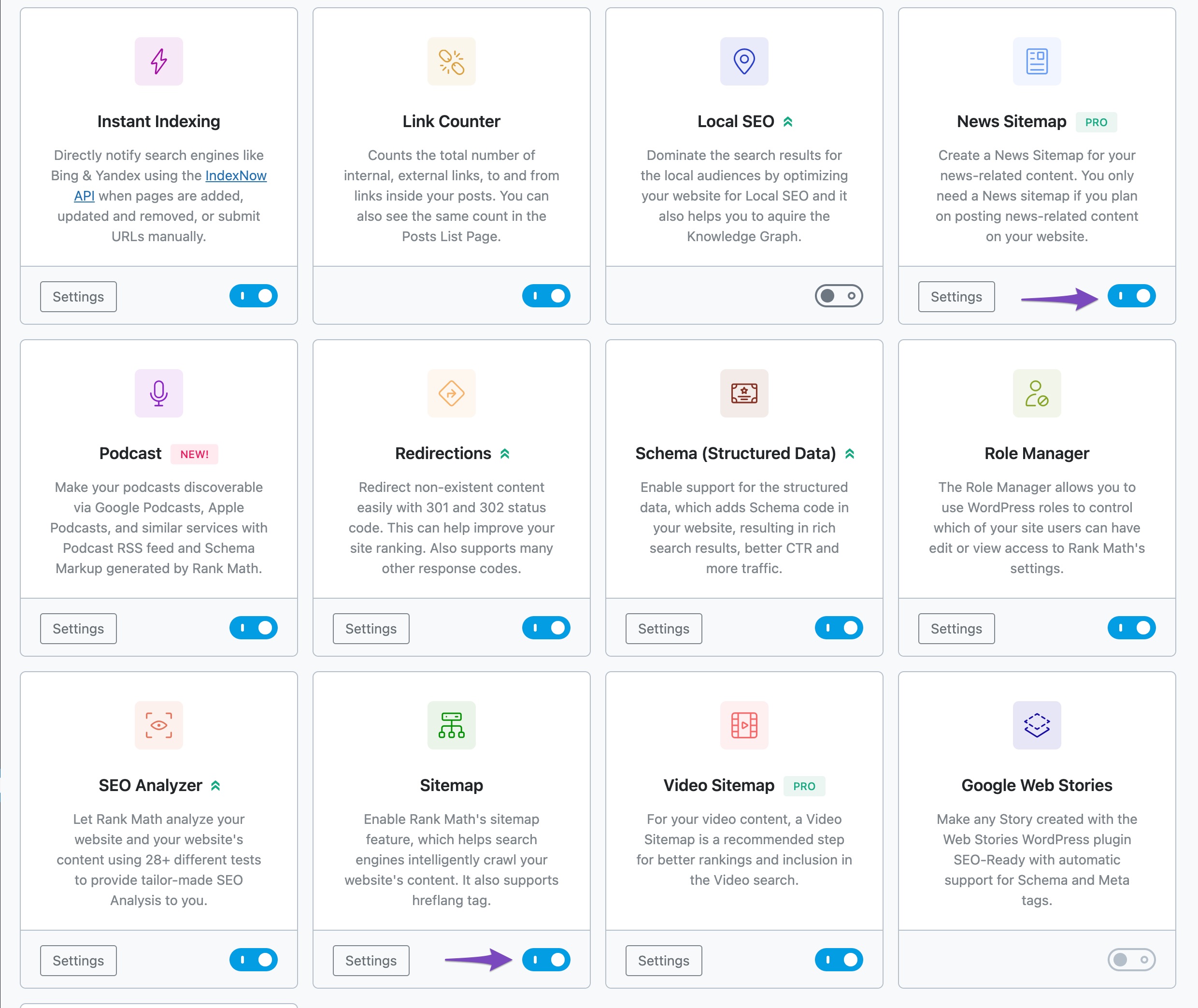 Enable News Sitemap and Sitemap module