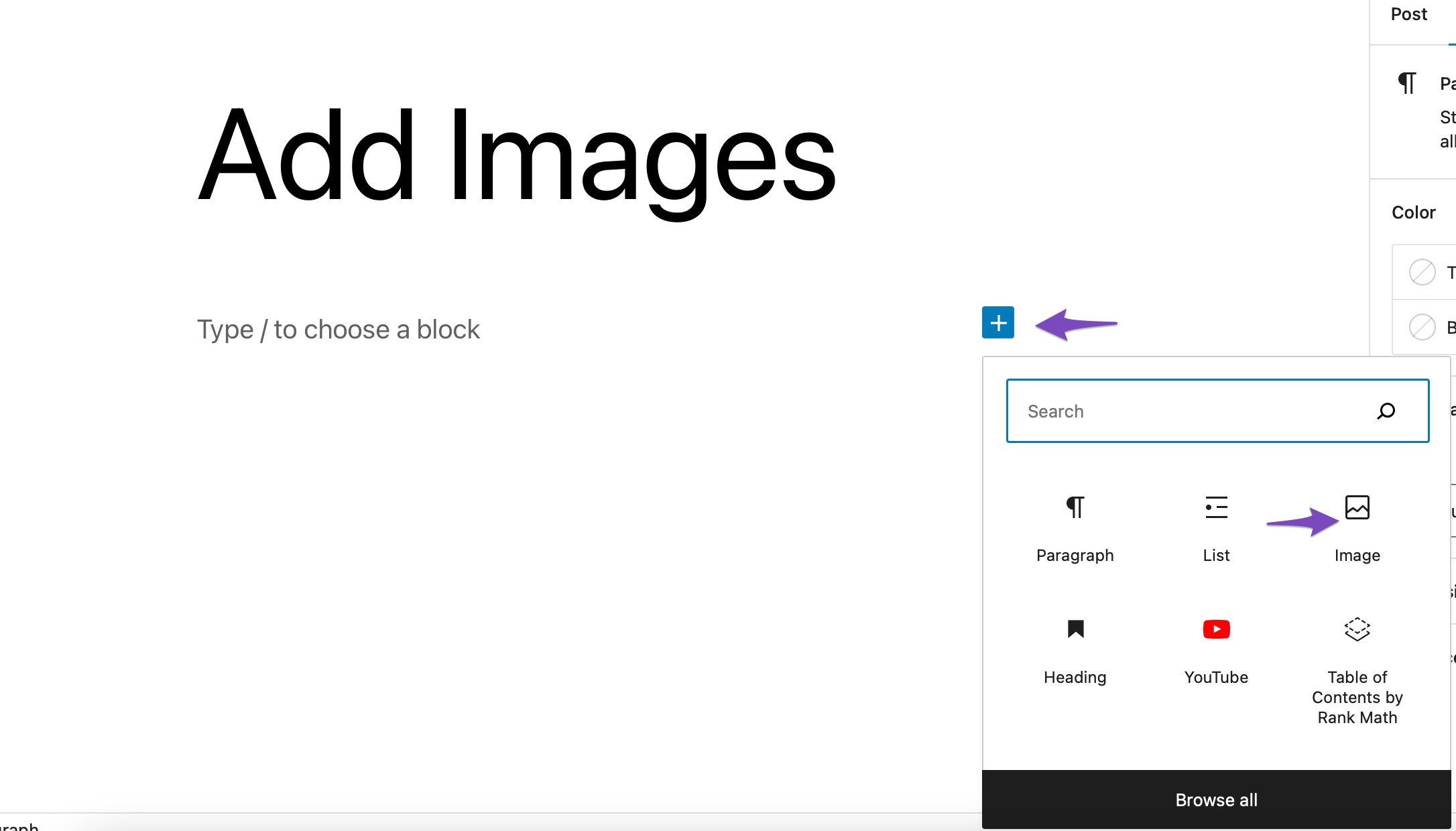 Add image block