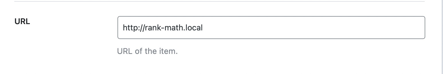 URL in Local SEO settings