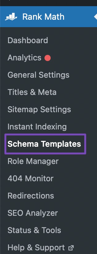 Open Schema Templates