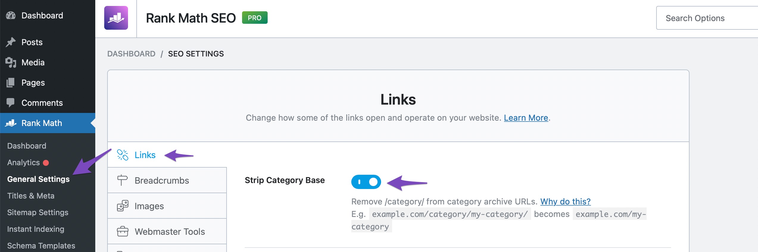 Strip Category Base Option in Rank Math