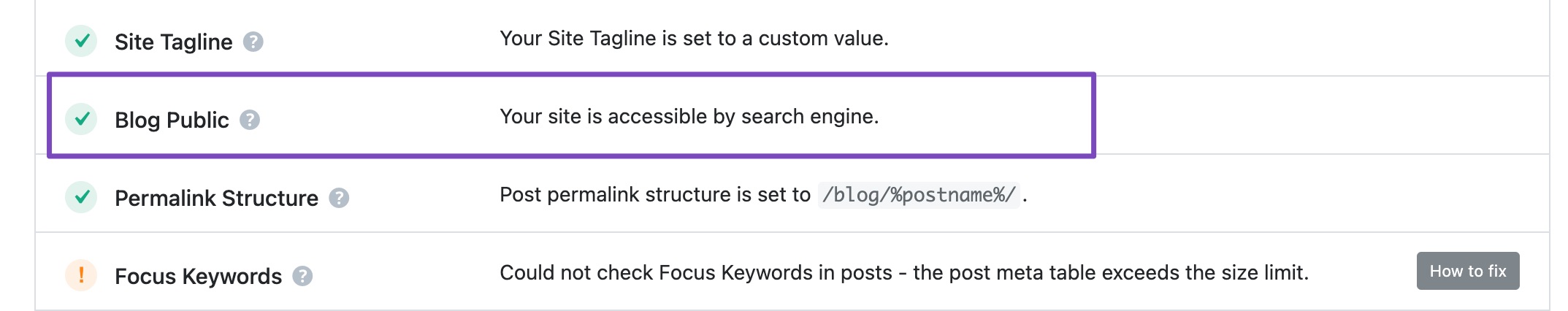 search engine visibility with rank math