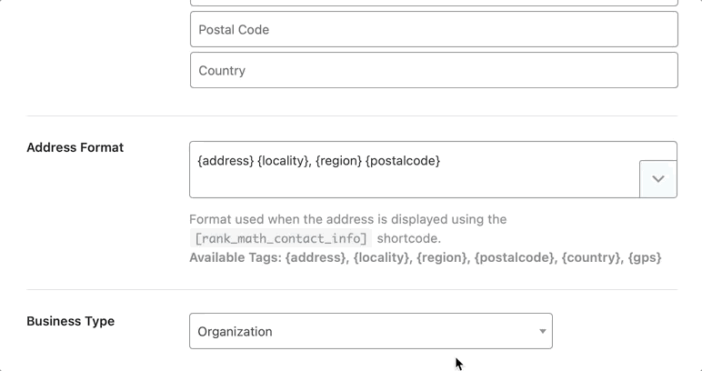 Select Business Type