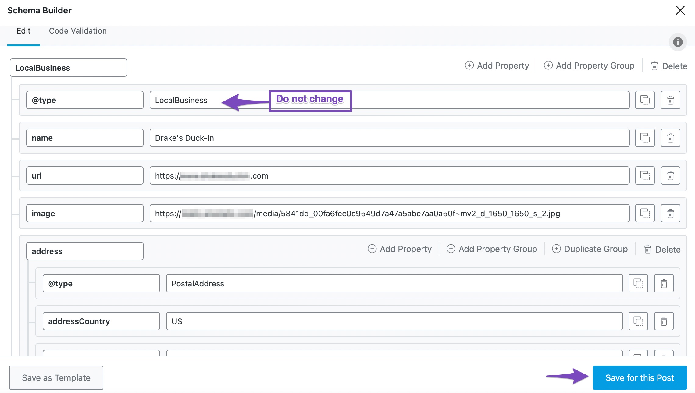 modify the Schema