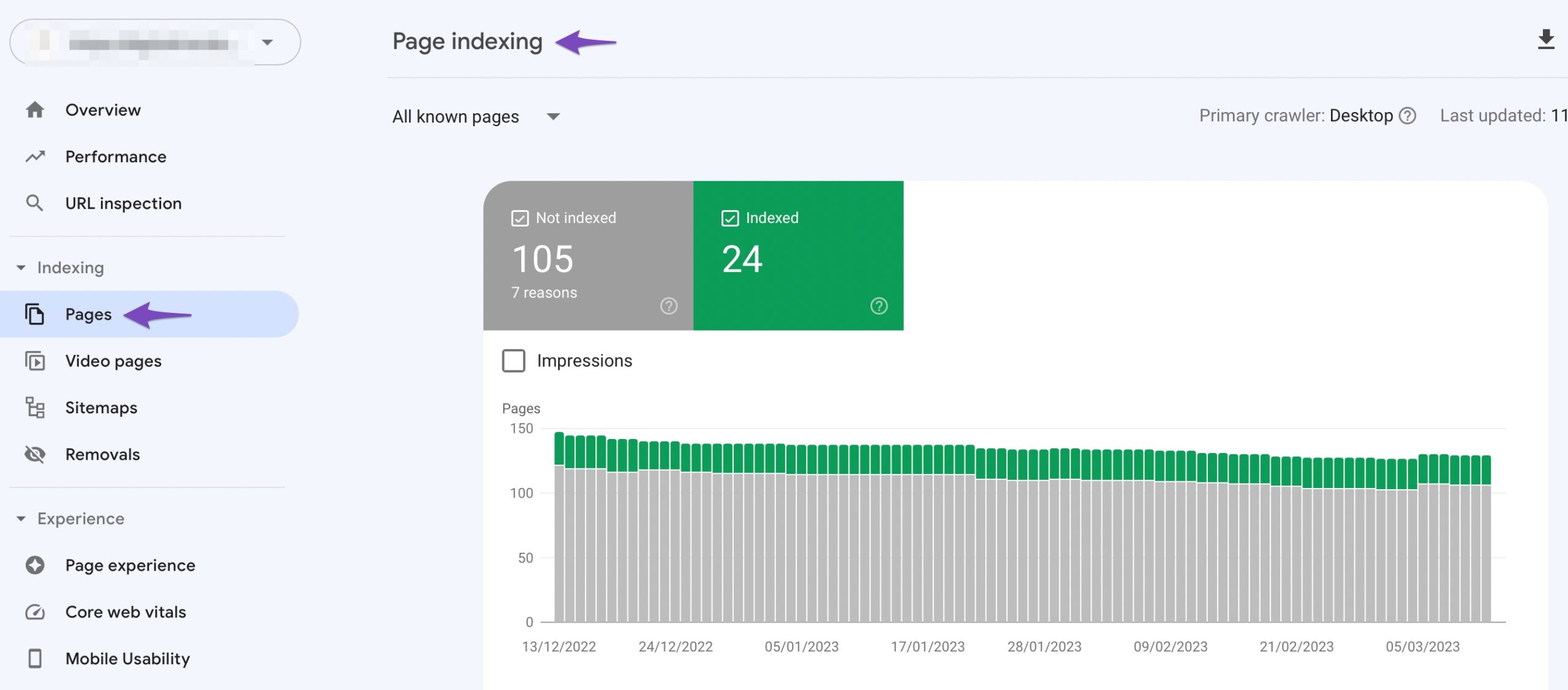 errors in google search console