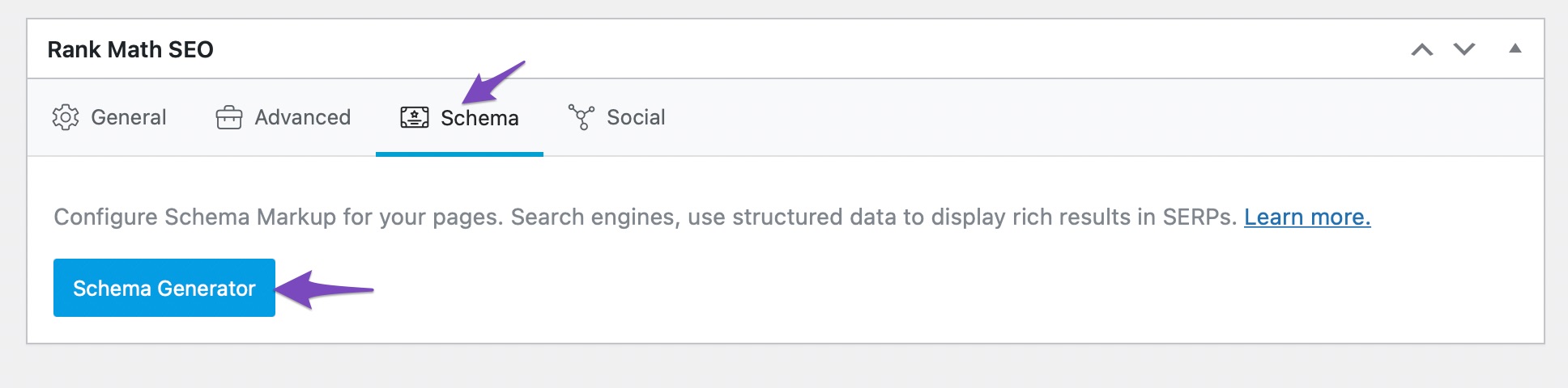 navigate to the Schema Generator