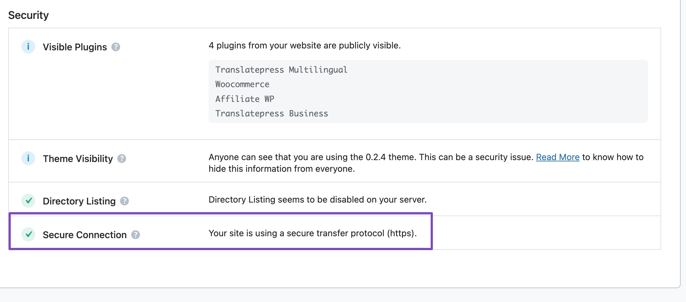 ssl check-in rank math audit