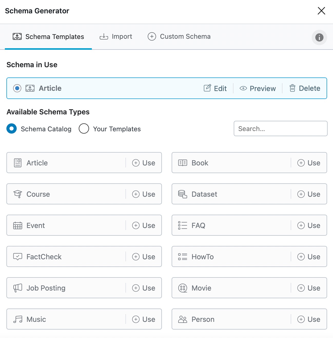 Select Schema