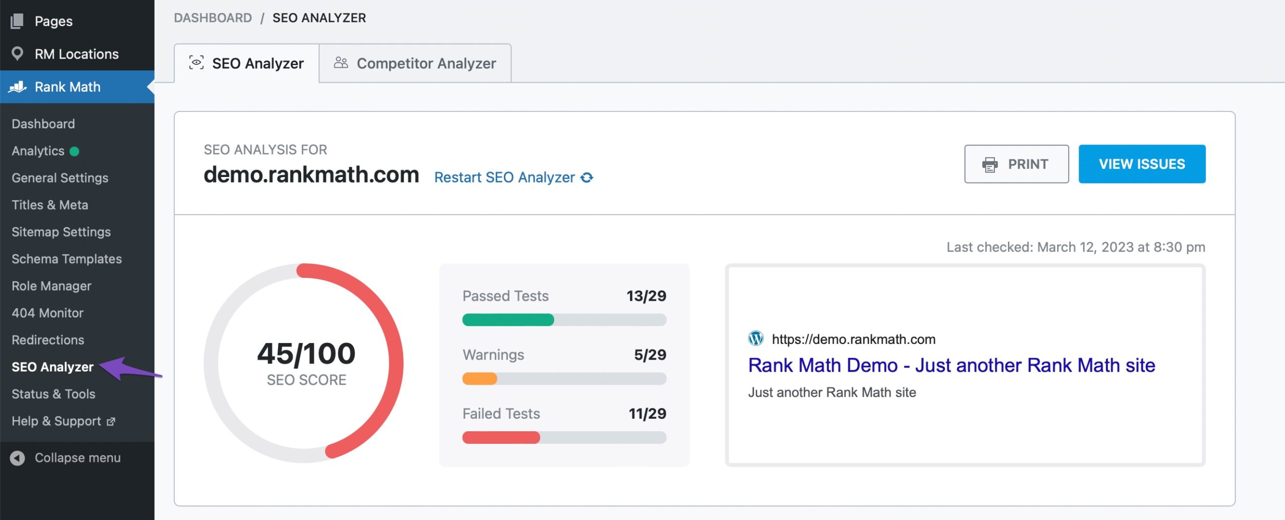 SEO Analyzer