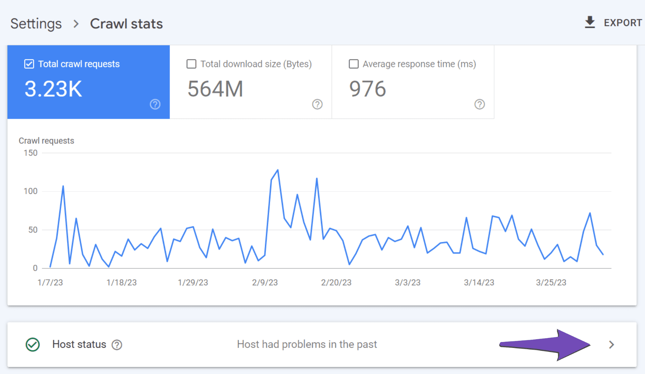 Click Host status