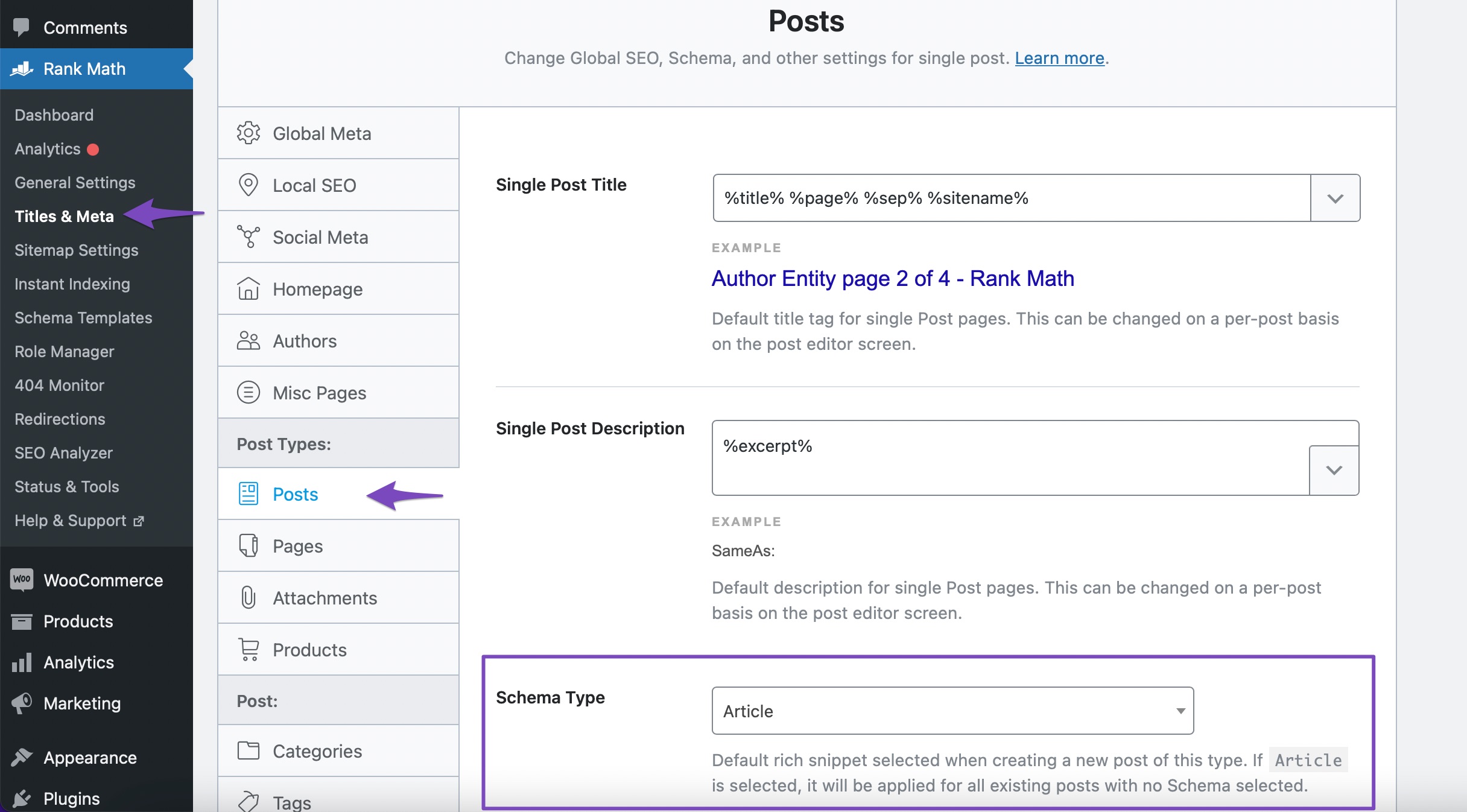 select Schema Type