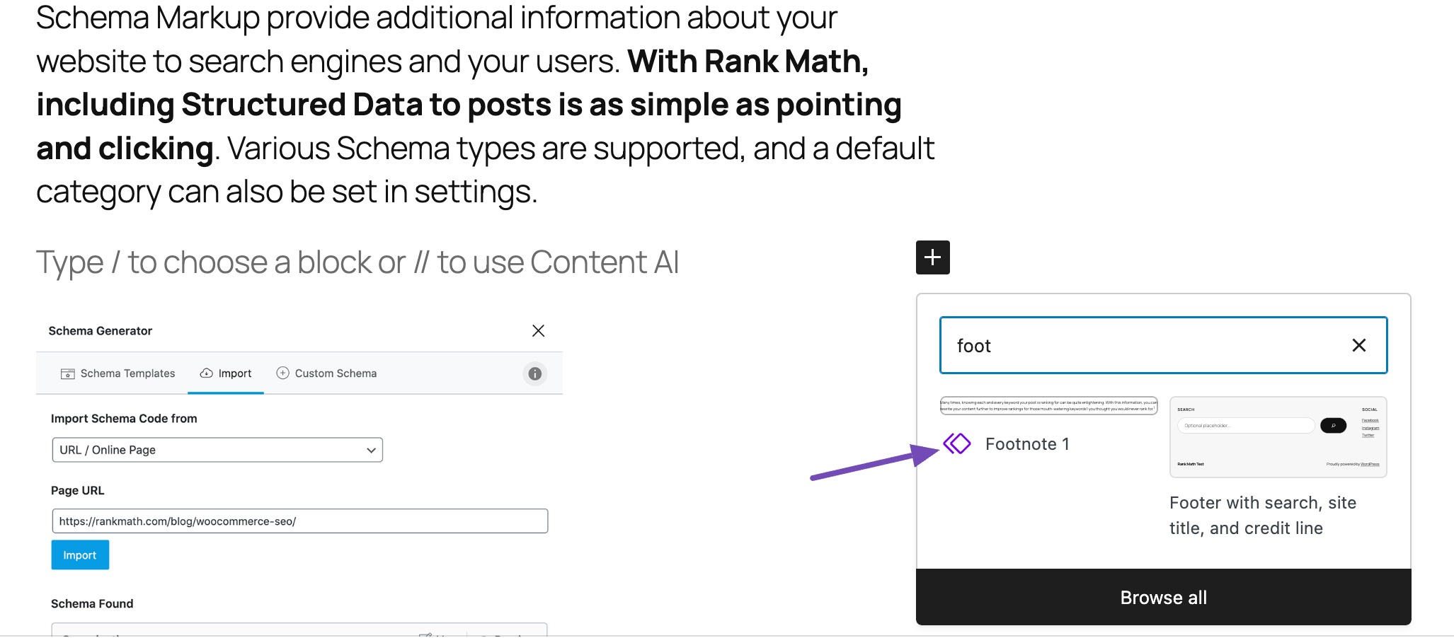 Add the reusable block