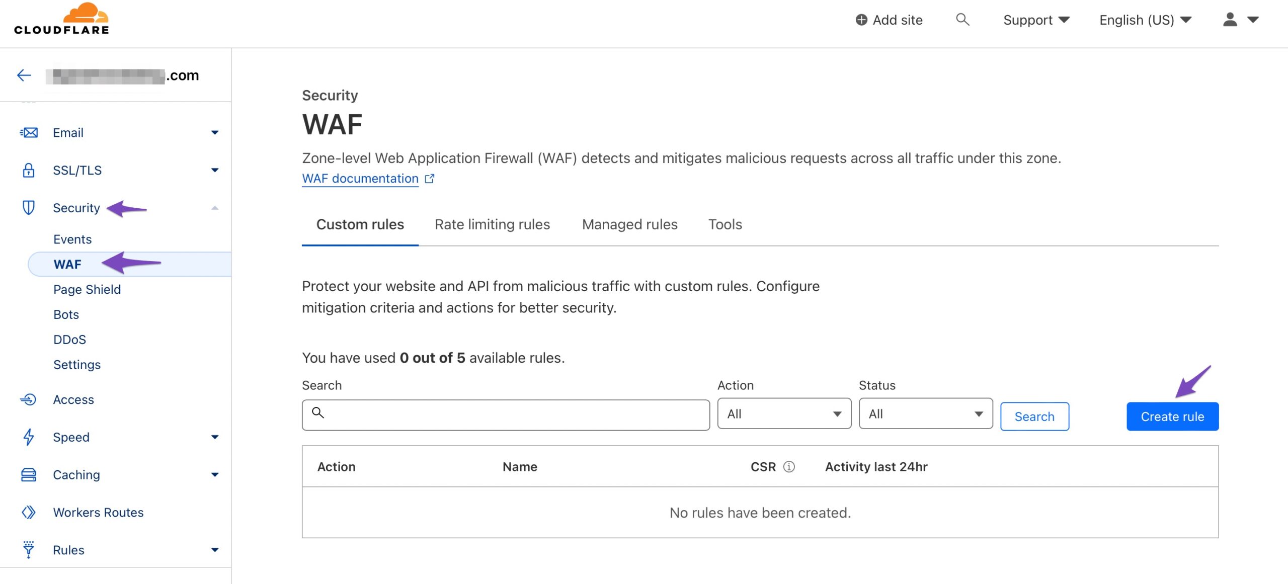 Create a firewall rule