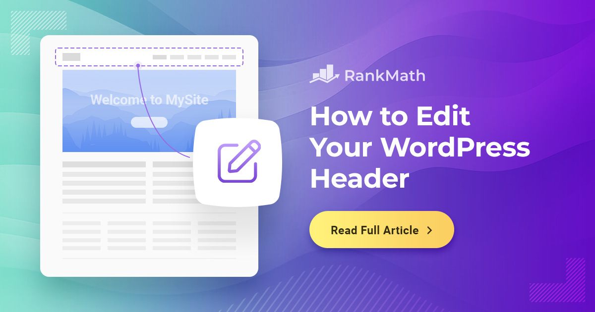 How to Edit Your WordPress Header » Rank Math