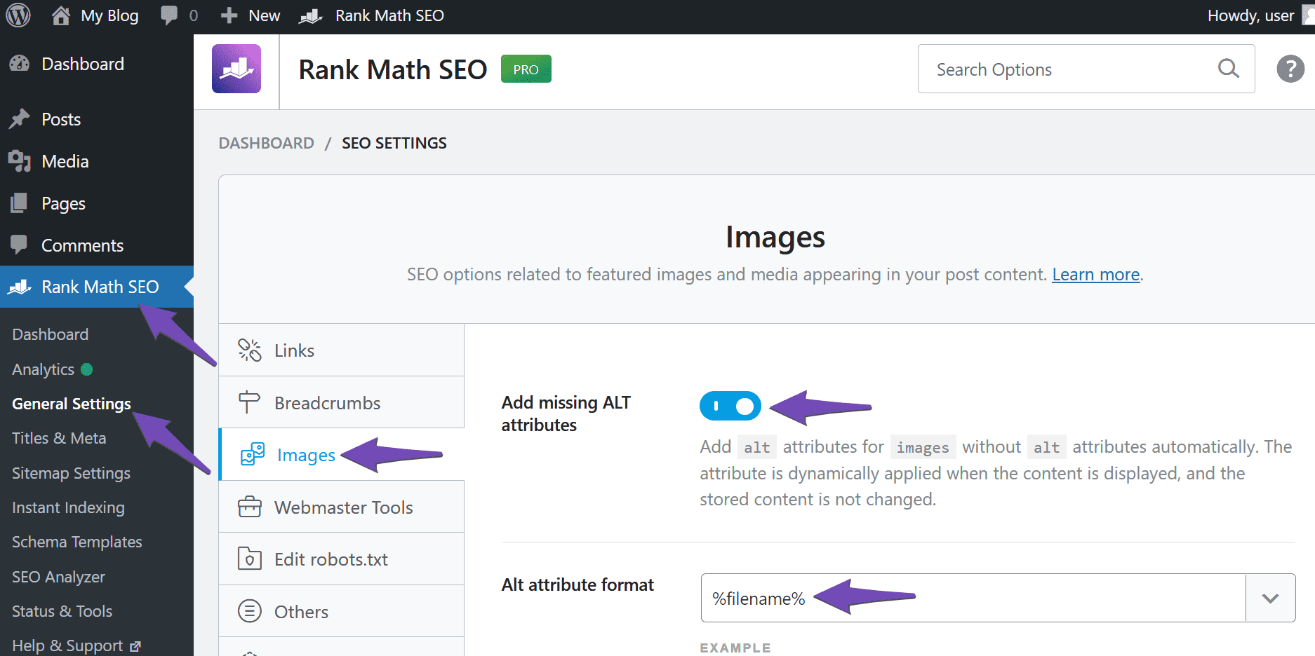 Set Alt Attribute Format in Rank Math