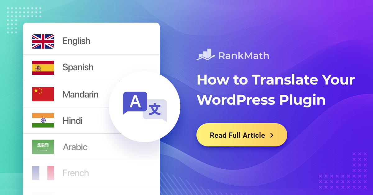 How to Translate Your WordPress Plugin: Crafting a Multilingual Experience » Rank Math