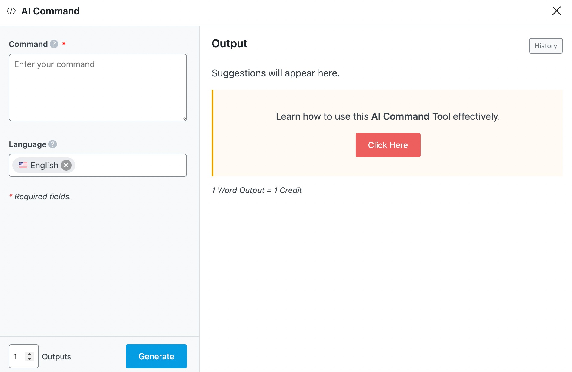 AI command tool