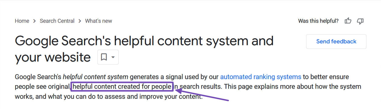 Google Helpful Content Update