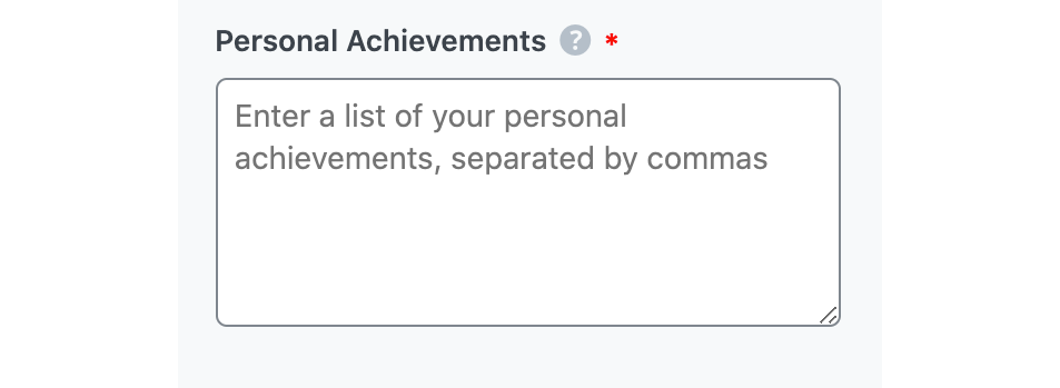 Personal Achievements