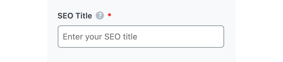 SEO Title