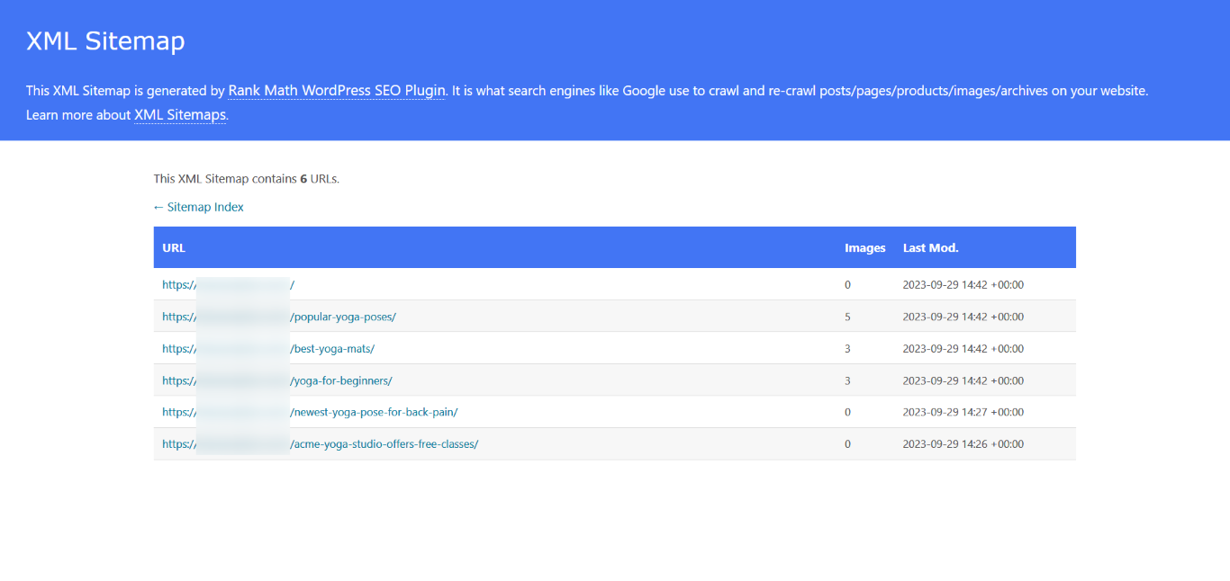 XML Sitemap