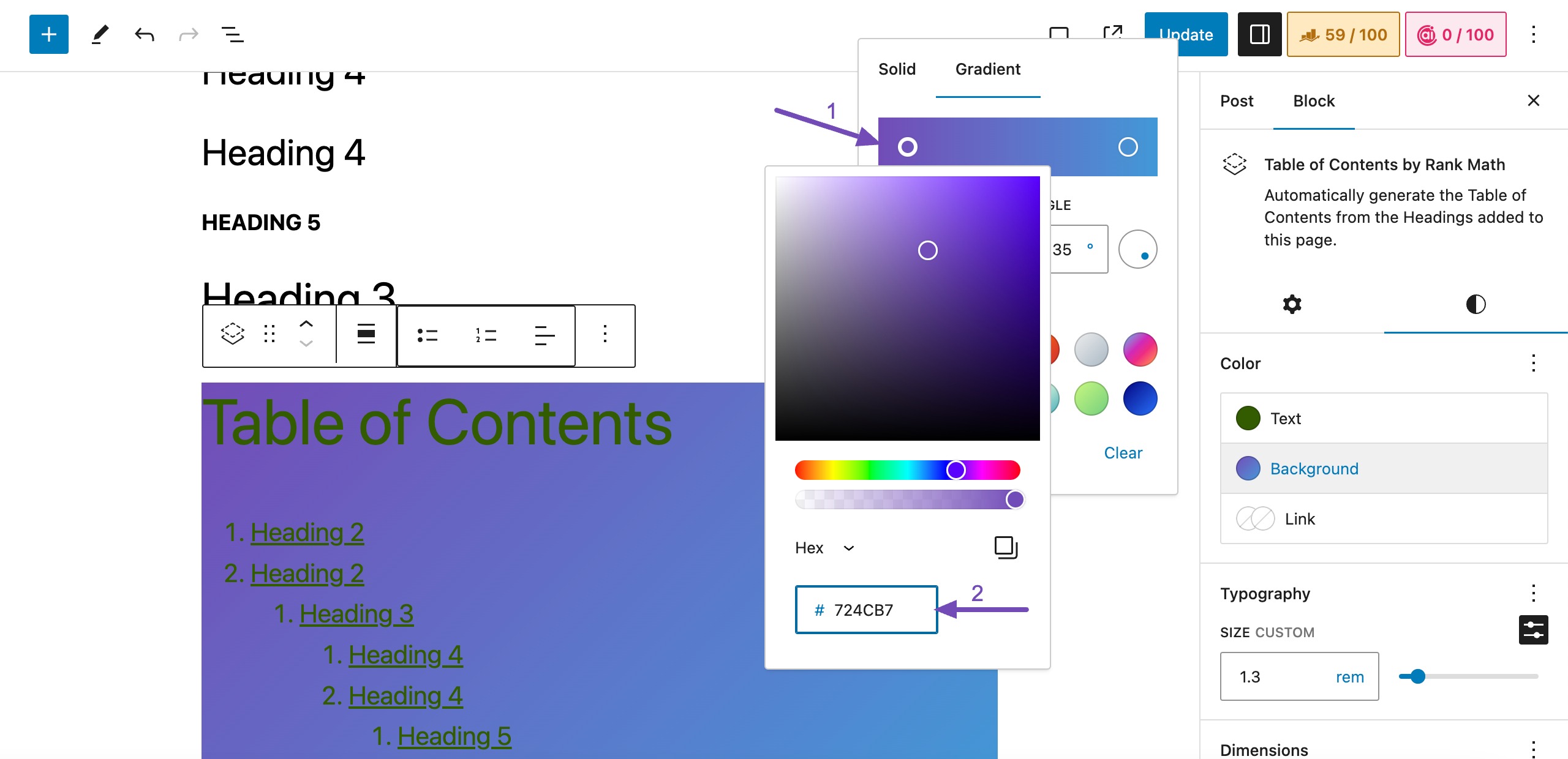 Add color control points