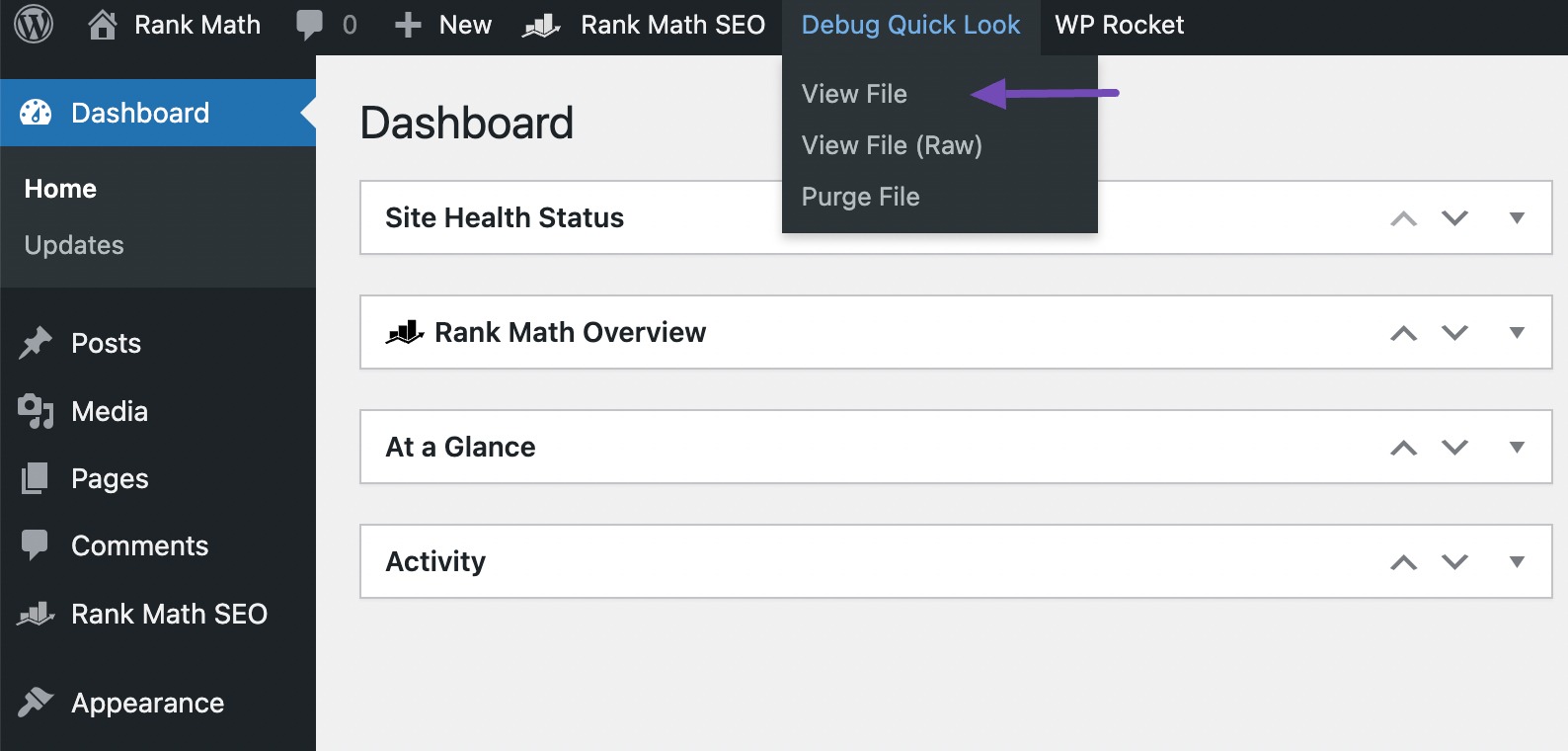 Debug Quick Look