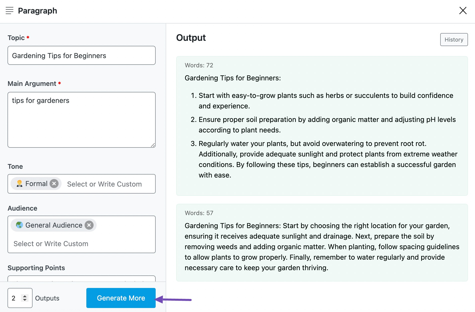 Generate more paragraphs