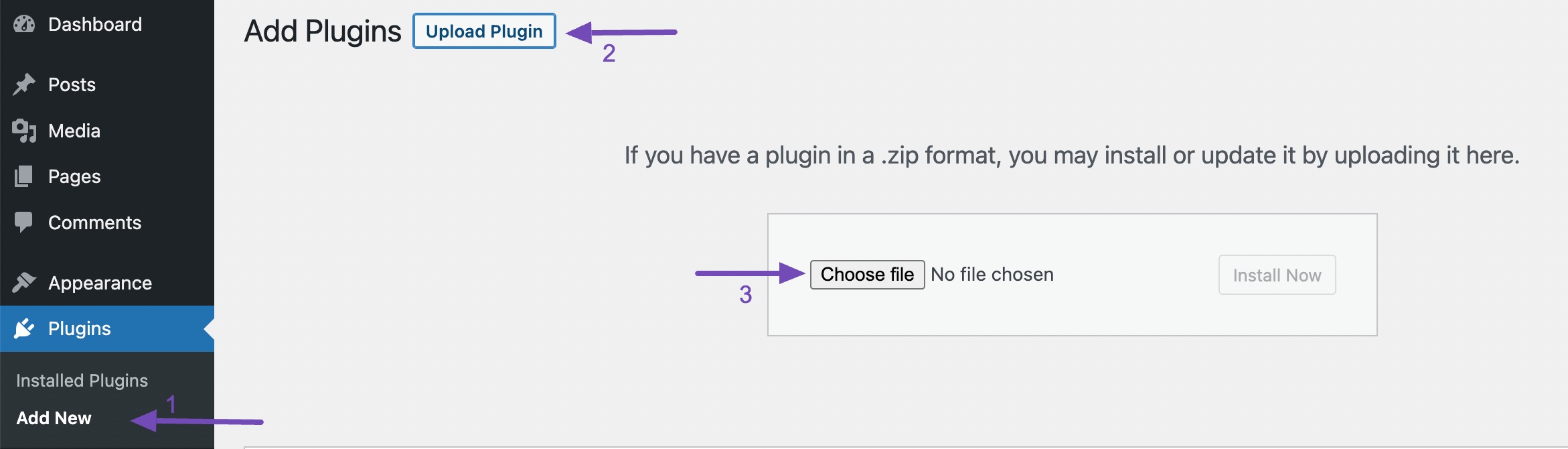 Upload plugin manually