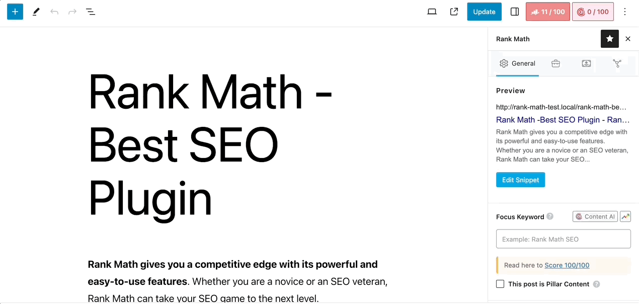 Rank Math Content AI