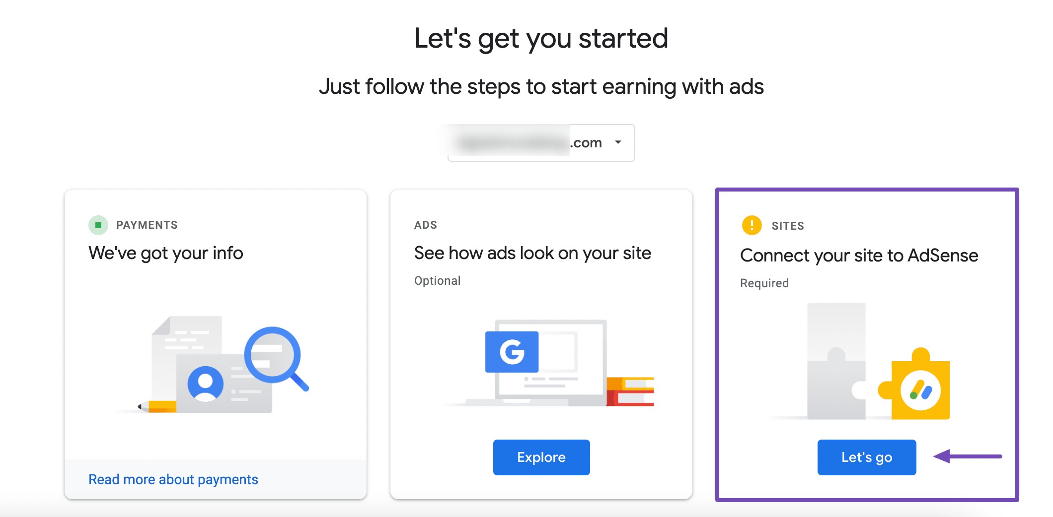 Connect your site to AdSense